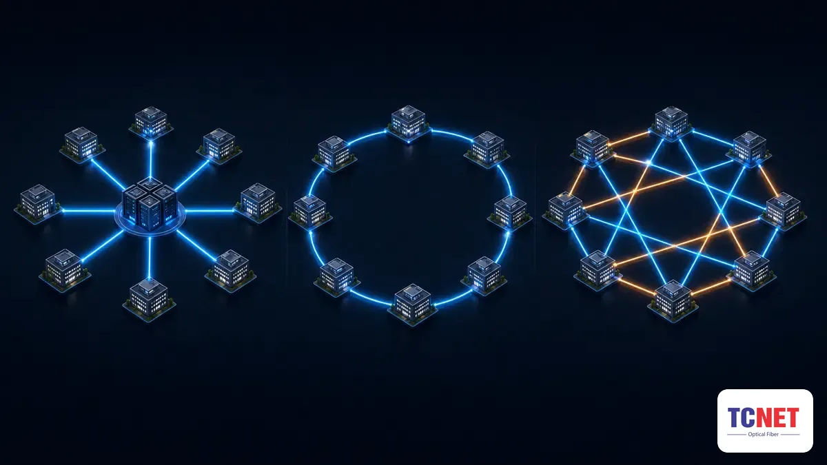 Quản lý mạng quang đa điểm như thế nào trong doanh nghiệp 11 Ba mô hình topology phổ biến cho mạng quang đa điểm — quản lý mạng quang đa điểm