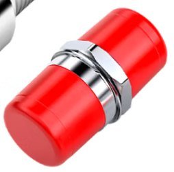 Khớp nối quang FC nhỏ dạng D (D-type), sợi đơn (single-fiber), bộ 50 cái, màu đỏ.