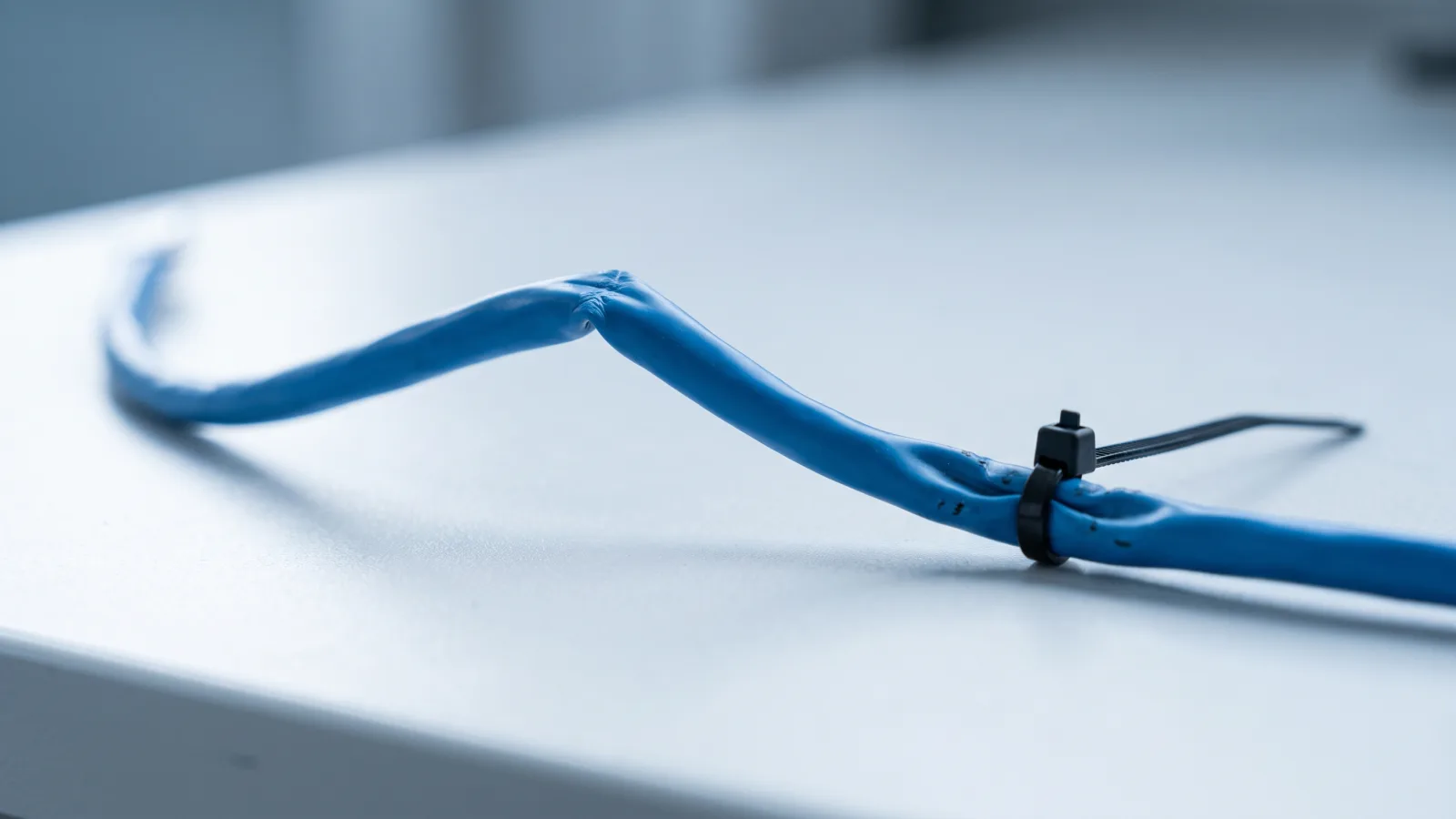 Cat5e vs Cat6 vs Cat6A: chọn cáp mạng đồng nào cho văn phòng? 21 Cáp mạng bị gấp gãy và bó siết quá chặt gây suy giảm tín hiệu