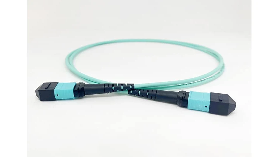 Dây nhảy quang MPO-MPO multimode OM3 vỏ màu xanh ngọc