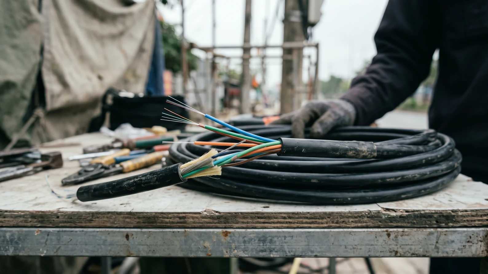 Bộ dụng cụ thi công cáp quang FTTH gồm những nhóm nào và số lượng bao nhiêu?