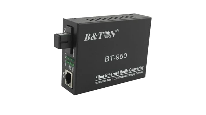 Converter khe SFP và converter cố định khác nhau thế nào 9 Converter quang B&TON BT-950GS-20A cổng quang SC cố định 1 sợi