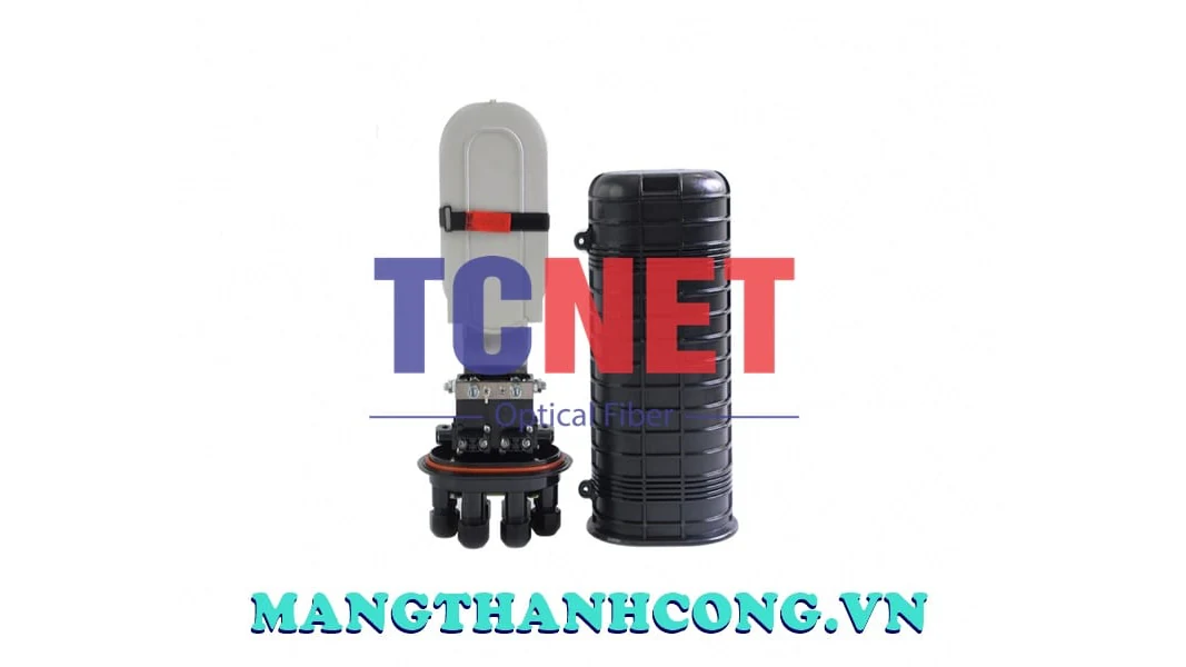 Măng xông mũ chụp cáp quang 24FO chuôi vặn 2 cổng vào 2 cổng ra
