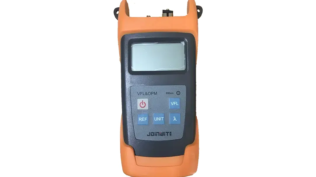Cách đo suy hao cáp quang bằng máy đo công suất (7 bước) 9 Máy đo công suất quang kèm soi lỗi Joinwit JW3223 (VFL và OPM)