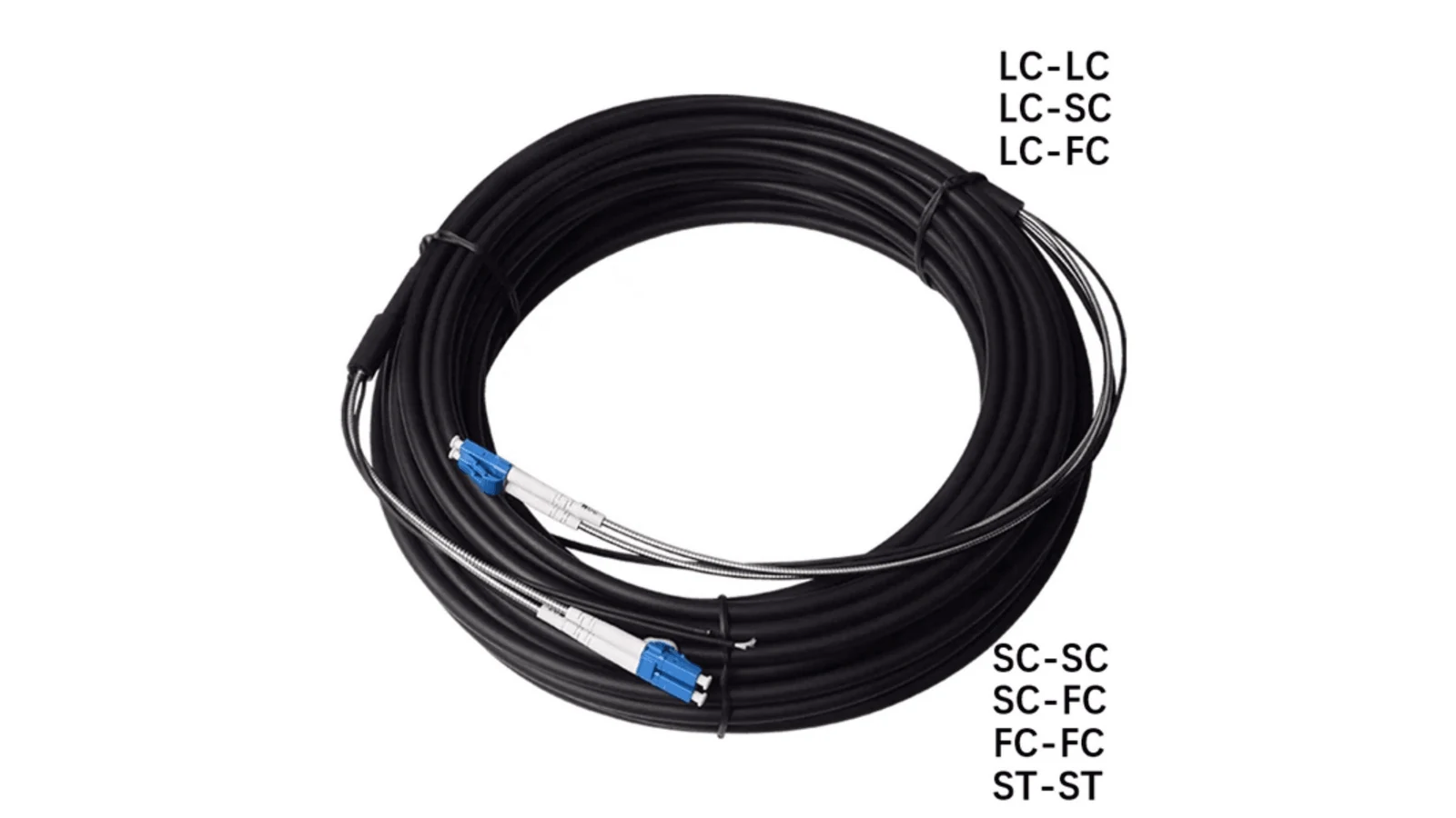 Dây thuê bao quang FTTH 2FO/4FO: chọn cáp treo, cáp cống hay dây nhảy outdoor đúc sẵn 12 Dây nhảy quang outdoor 2FO singlemode dài 50 m gắn sẵn đầu nối hai đầu