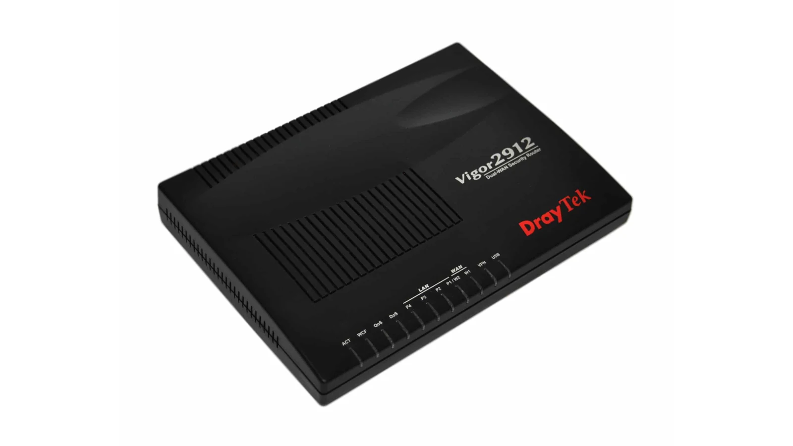Router Draytek là gì? Tính năng firewall, VPN và load balancing 6 Router DrayTek Vigor2912 cho văn phòng nhỏ, nhìn nghiêng mặt trên
